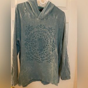 Style and Co. Green Mandala hooded sweater. Size large.